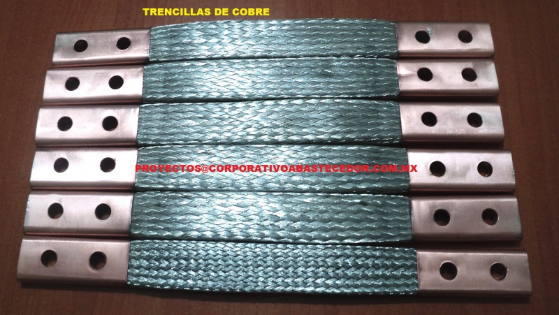 Copper Connectors,BRAIDED CONNECTORS,Flat Braided Copper Flexible Connectors